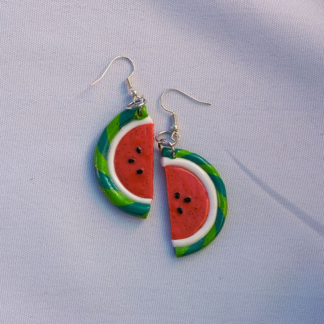 Watermelon x Vertical Earrings
